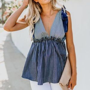 Saylor striped tank